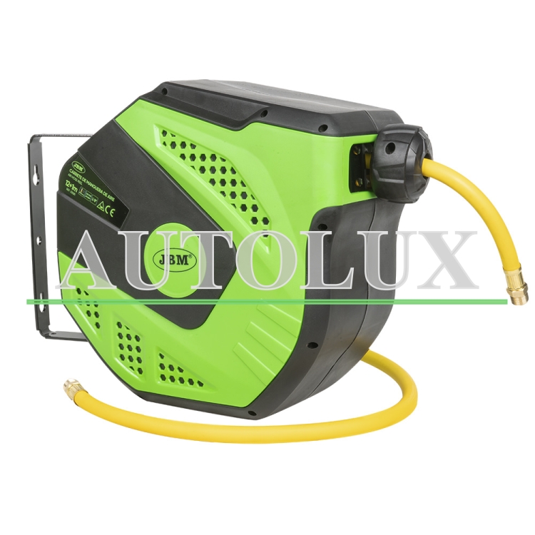Carrete de manguera de aire 13m - verde. Referencia JBM: 53581.