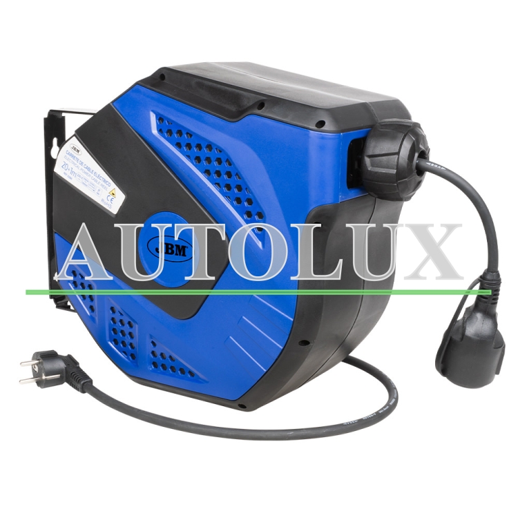 Carrete de cable eléctrico - 21m - azul. Referencia JBM: 53585.