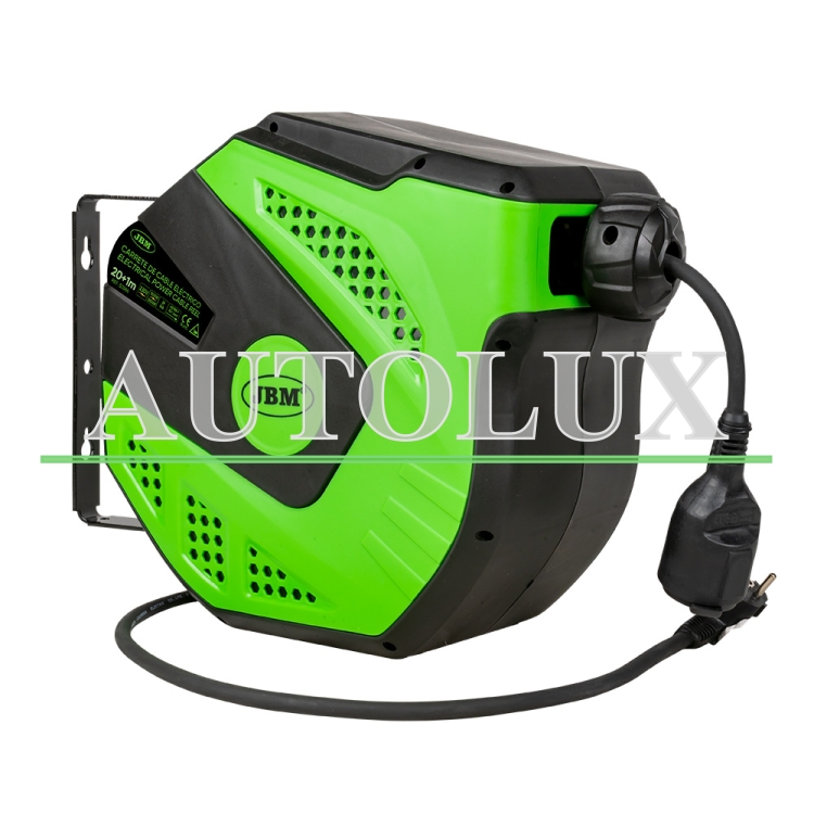 Carrete de cable eléctrico - 21m - verde. Referencia JBM: 53586.