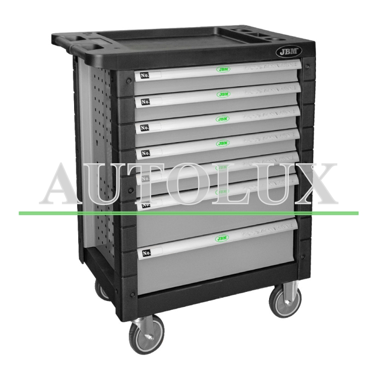Carro de herramientas 7 cajones - vacío - gris. Referencia JBM: 53761.