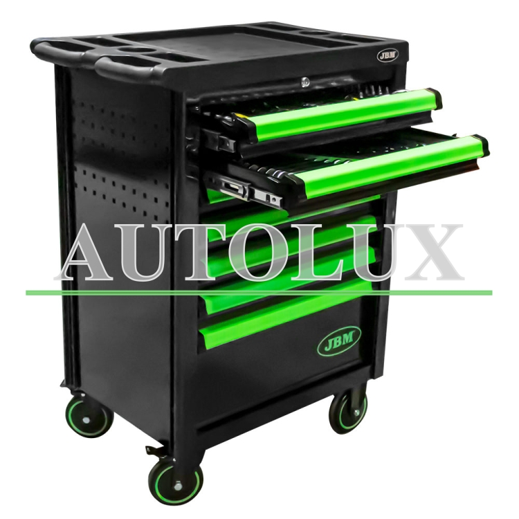Carro de herramientas 7 cajones- especial kit de calado - verde. Referencia JBM: 53951.