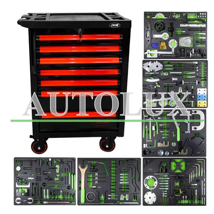 Carro de herramientas 7 cajones- especial kit de calado - rojo. Referencia JBM: 53952.