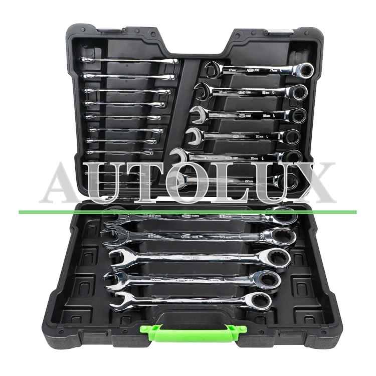 Kit llaves combinadas con trinquete 22 llaves. Referencia JBM: 54041.