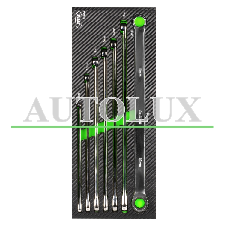 Kit llaves trinquete extralargas 7 llaves. Referencia JBM: 54066.