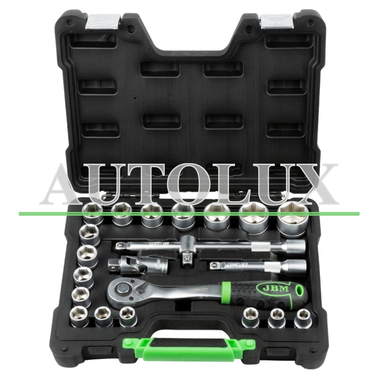 Estuche de herramientas con vasos hexagonales 22 piezas. Referencia JBM: 54108.