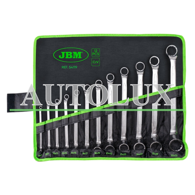 Kit llaves 12 cantos estrella acodadas 12 piezas. Referencia JBM: 54119.