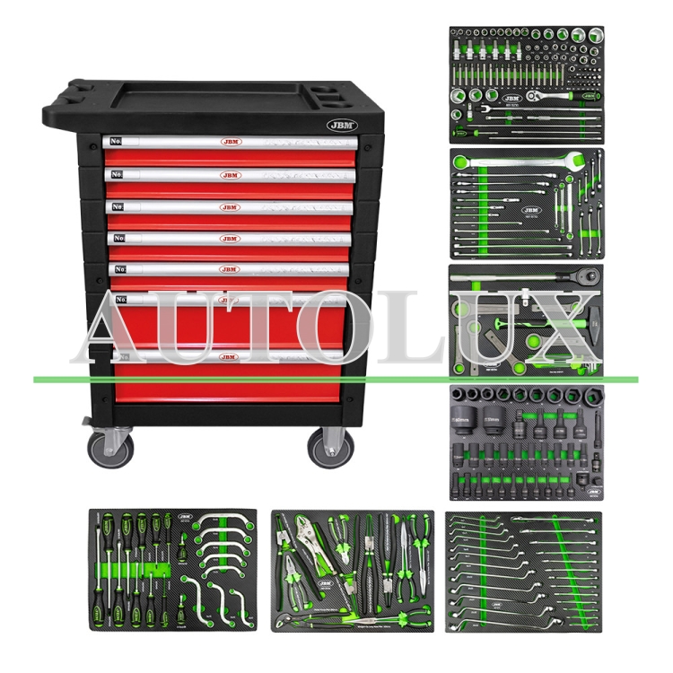 Carro de herramientas 7 cajones - especial camión - rojo. Referencia JBM: 54238.