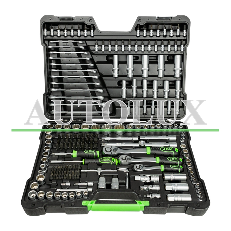 Estuche de herramientas con vasos 12 cantos 216 piezas. Referencia JBM: 54250.