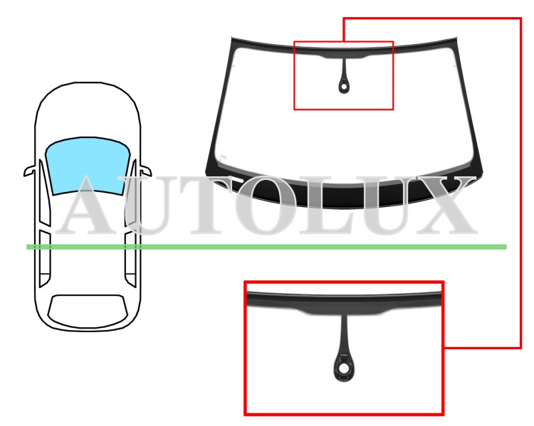 Parabrisas audi a7 2010-2014 delantero / verde / acustico / con sensor modificado / molduras premontadas. Referencia Eurocode: 8608AGAMVWZ1W