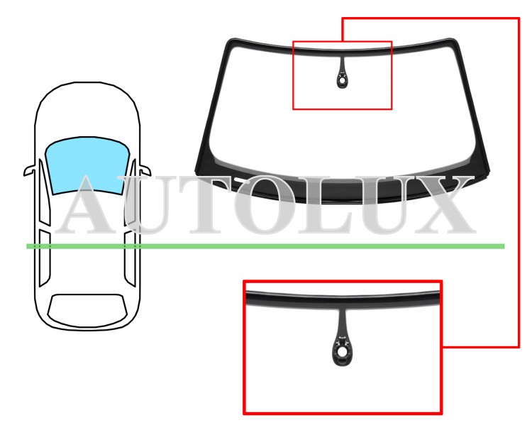 Parabrisas audi tt 2014-2018 coupe / delantero / verde / con sensor / molduras premontadas. Referencia Eurocode: 8624AGSMVZ