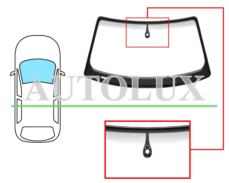 Parabrisas audi tt 2014-2018 coupe / delantero / verde banda gris / con sensor / molduras premontadas. Referencia Eurocode: 8624AGSGYMVZ