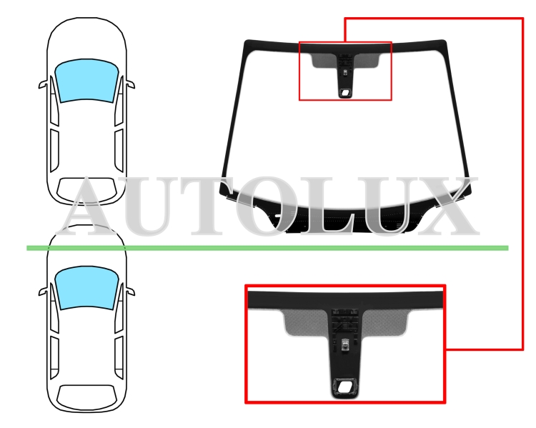 Parabrisas citroen c4 2004-2008 3/5 puertas / delantero / reflectante / acustico / con base espejo modificada / con sensor / molduras premontadas. Referencia Eurocode: 2732ACDMVW2P