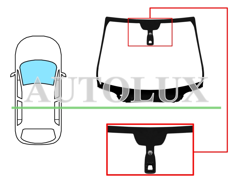 Parabrisas citroen c4 2010-2018 delantero / verde / acustico / con base espejo / con sensor / molduras premontadas. Referencia Eurocode: 2746AGAMVW1B