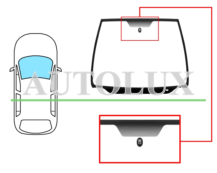 Parabrisas citroen xsara picasso 1999-2004 delantero / verde / con base espejo. Referencia Eurocode: 2729AGSV