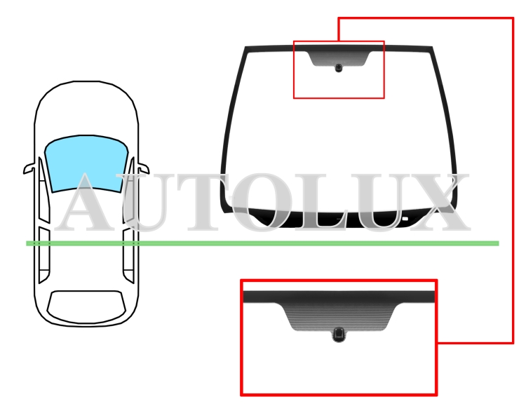 Parabrisas citroen xsara picasso 1999-2004 delantero / verde / con base espejo modificada. Referencia Eurocode: 2729AGSV1C