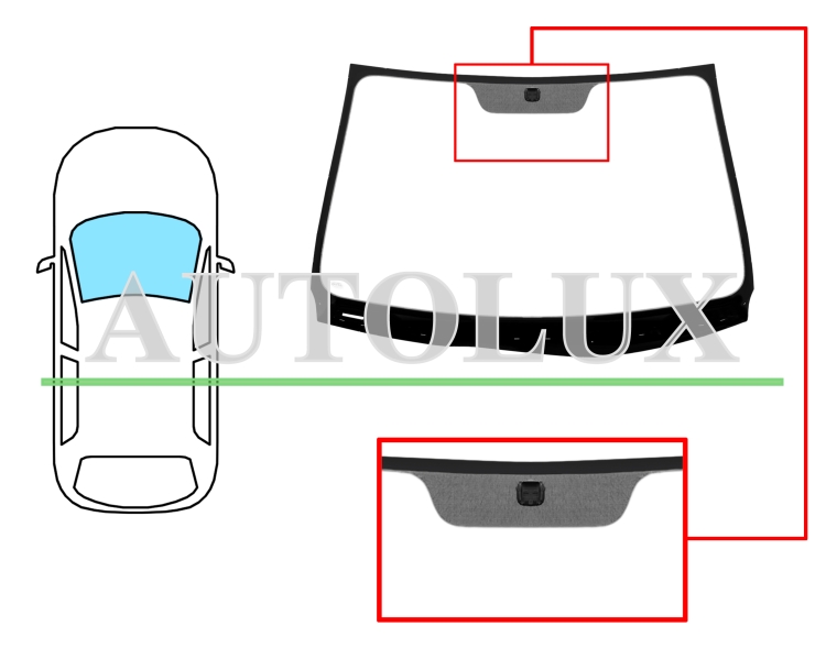 Parabrisas kia ceed 2007-2009 3 puertas / delantero / verde / con base espejo. Referencia Eurocode: 4433AGNV