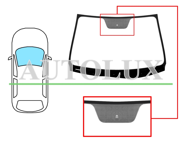 Parabrisas kia ceed 2007-2009 3 puertas / delantero / verde / termico / con base espejo. Referencia Eurocode: 4433AGNHV