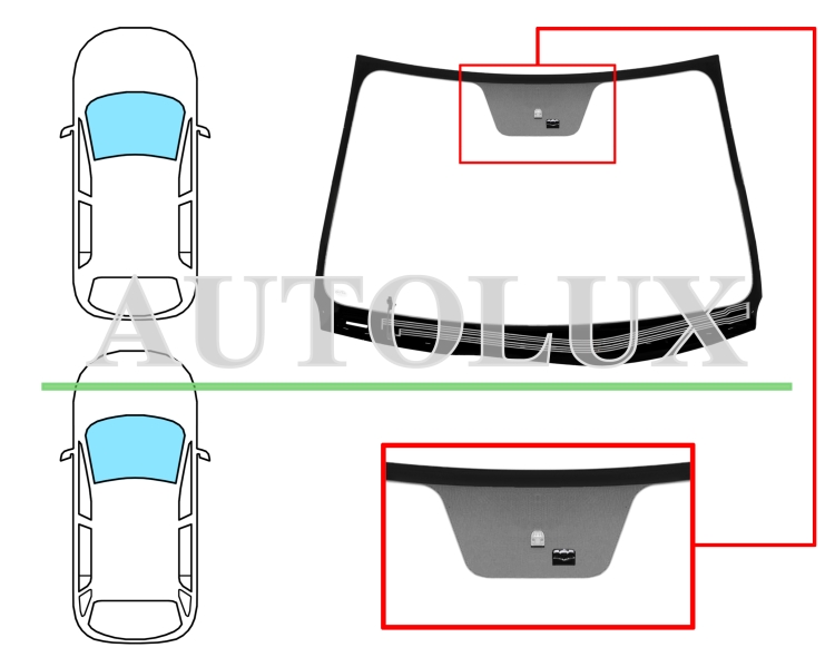 Parabrisas kia ceed 2007-2009 5 puertas / familiar / delantero / verde / termico / con base espejo modificada / con sensor. Referencia Eurocode: 4431AGSHMV1P