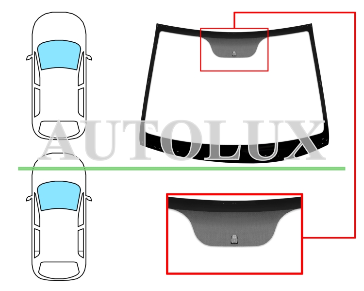 Parabrisas kia picanto 2011-2015 3/5 puertas / delantero / verde / con base espejo. Referencia Eurocode: 4439AGS