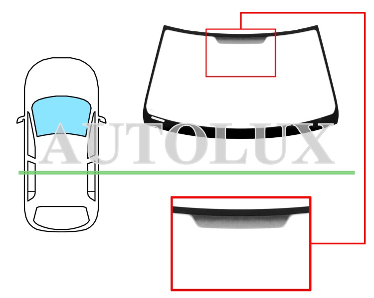 Parabrisas lexus is 1999-2005 delantero / verde. Referencia Eurocode: 8309AGN