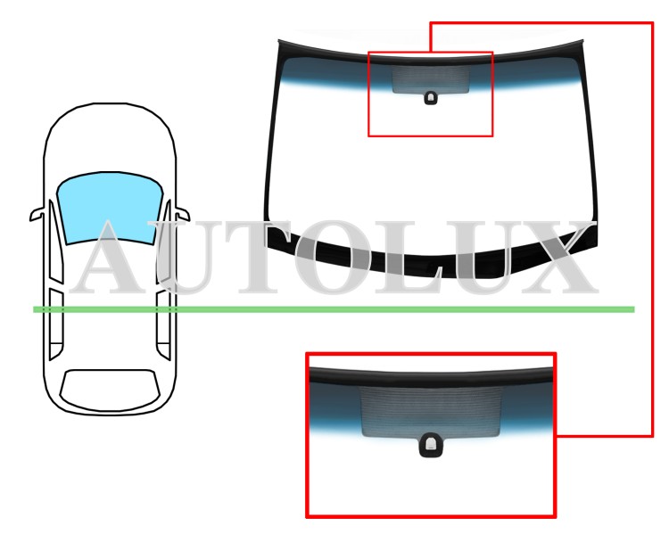 Parabrisas NISSAN Murano 2005-2008 delantero - Ref. EC:6032AGSBLZ Parabrisas nissan murano 2005-2008 delantero / verde banda azul / con base espejo / sin ventana chassis. Referencia Eurocode: 6032AGSBLZ