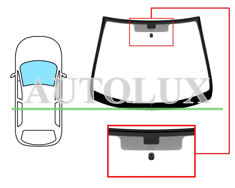 Parabrisas peugeot 207 2009-2012 3/5 puertas / familiar / delantero / reflectante / con base espejo / molduras premontadas. Referencia Eurocode: 6548ACCVZ