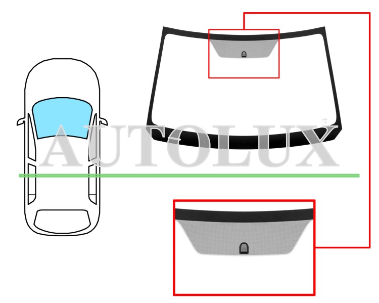Parabrisas suzuki vitara 2020-2024 delantero / verde / acustico / con base espejo. Referencia Eurocode: 8041AGAV