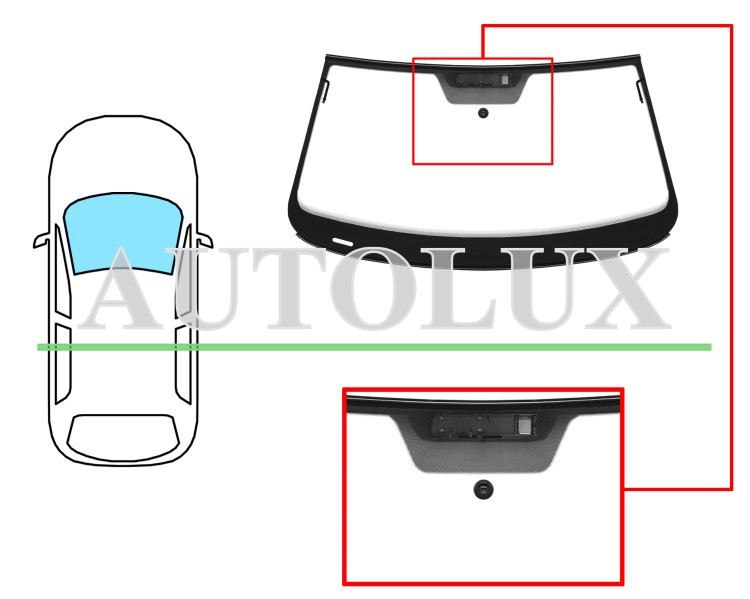 Parabrisas volkswagen beetle 2011-2019 cabrio / delantero / verde / acustico / con base espejo / antena / molduras premontadas. Referencia Eurocode: 8617AGAAIVWZ