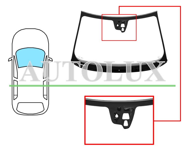 Parabrisas volvo s80 2013-2016 delantero / verde / acustico / con base espejo / con sensor redondo / con soporte camara / molduras premontadas. Referencia Eurocode: 8836AGAMPVWZ6T