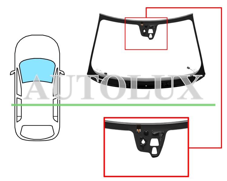 Parabrisas volvo s80 2013-2016 delantero / verde / termico / con base espejo / con sensor redondo / con soporte camara / molduras premontadas. Referencia Eurocode: 8836AGSHMPVW6X