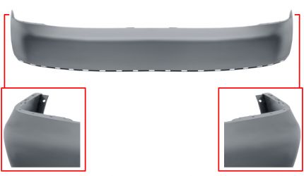 PARACHOQUES AUDI A3 2000-2003 RESTYLING TRASERO / IMPRIMADO