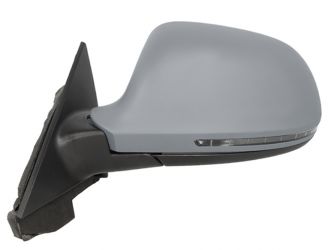 ESPEJO RETROVISOR AUDI A3 2008-2010 5 PUERTAS / ELECTRICO / TERMICO / PILOTO / 10 PINS / ABATIBLE ELECTRICAMENTE / IMPRIMADO / IZQUIERDO