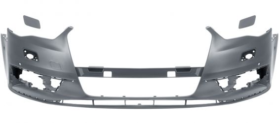 PARACHOQUES AUDI A3 2012-2016 DELANTERO / 4 PUERTAS / CABRIO / CON SENSOR / CON PARK ASSIST / CON LAVAFAROS / IMPRIMADO