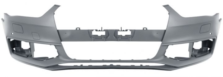 PARACHOQUES AUDI A4 2012-2015 DELANTERO / MODELO S / CON SENSOR / CON LAVAFAROS / IMPRIMADO
