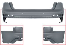 PARACHOQUES AUDI A6 2019-2023 TRASERO / SEDAN / MODELO S-LINE / CON SENSOR / CON PARK ASSIST / IMPRIMADO
