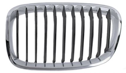REJILLA BMW SERIE 1 (F20-F21) 2012-2015 FRENTE MODELO BASIS / NEGRA / CROMADA IZQUIERDA