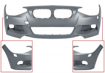 PARACHOQUES BMW SERIE 1 (F20-F21) 2012-2015 DELANTERO / MODELO M-TECH / CON LAVAFAROS / IMPRIMADO