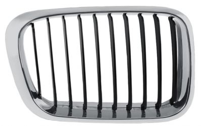 REJILLA BMW SERIE 3 (E46) 1998-2001 FRENTE / MARCO CROMADO / LAMAS NEGRAS / DERECHA