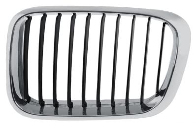 REJILLA BMW SERIE 3 (E46) 1998-2001 FRENTE / MARCO CROMADO / LAMAS NEGRAS / IZQUIERDA