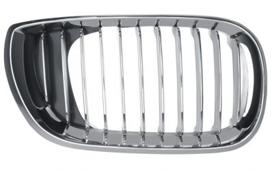 REJILLA BMW SERIE 3 (E46) 2001-2005 FRENTE MARCO CROMADO / LAMAS CROMADAS / NEGRAS / DERECHA