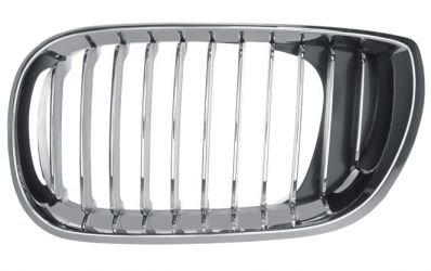 REJILLA BMW SERIE 3 (E46) 2001-2005 FRENTE MARCO CROMADO / LAMAS CROMADAS / NEGRAS / IZQUIERDA