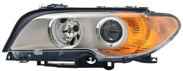 FARO BMW SERIE 3 (E46) 2003-2005 COUPE / PILOTO AMBAR / BASE CROMADA / IZQUIERDO