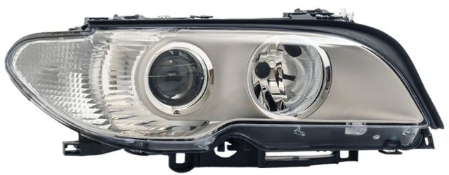 FARO BMW SERIE 3 (E46) 2003-2005 COUPE / PILOTO BLANCO / BASE CROMADA / DERECHO