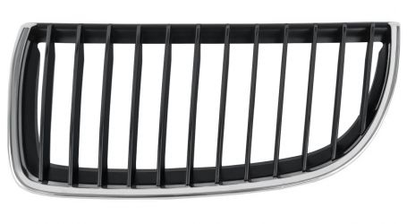 REJILLA BMW SERIE 3 (E90-E91) 2005-2009 FRENTE / MARCO CROMADO / LAMAS NEGRAS / IZQUIERDA