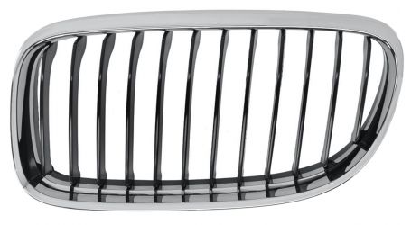 REJILLA BMW SERIE 3 (E90-E91) 2009-2012 FRENTE / MARCO CROMADO / LAMAS NEGRAS / IZQUIERDA