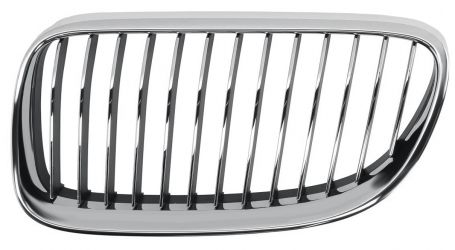 REJILLA BMW SERIE 3 (E92-E93) 2010-2013 COUPE / CABRIO / FRENTE / MARCO CROMADO / LAMAS CROMADA / NEGRAS IZQUIERDA
