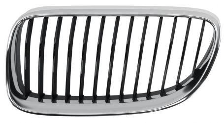 REJILLA BMW SERIE 3 (E92-E93) 2010-2013 COUPE / CABRIO / FRENTE / MARCO CROMADO / LAMAS NEGRAS IZQUIERDA
