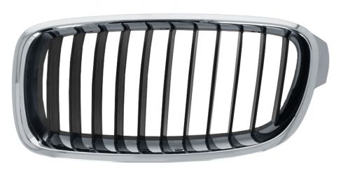 REJILLA BMW SERIE 3 (F30-F31) 2012-2015 FRENTE / BASIS / MARCO CROMADO / LAMAS NEGRAS / IZQUIERDA
