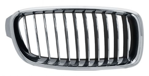 REJILLA BMW SERIE 3 (F30-F31) 2012-2015 FRENTE / LUXURY / MARCO CROMADO / LAMAS CROMADAS / NEGRAS / DERECHA