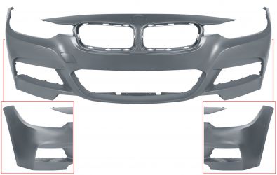 PARACHOQUES BMW SERIE 3 (F30-F31) 2012-2015 DELANTERO / MODELO M-TECH / IMPRIMADO